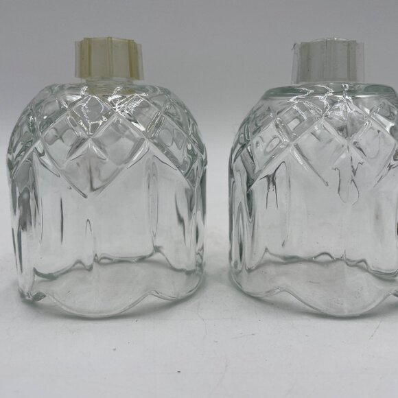 Vintage Pineapple Design Clear Glass Votive Cups Candle Holders Set Of 2 - Picture 3 of 5